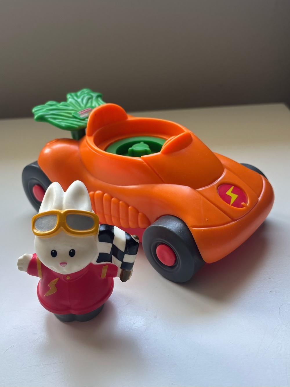Fisher price little people animalville racer rabbit with vehicle rare VHTF - Picture 1 of 6